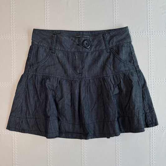 Denim Dropwaist Mini Skirt