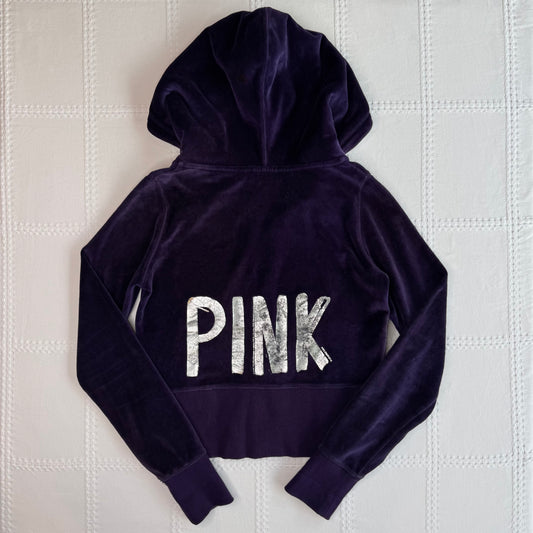 Purple Velour Zip Up