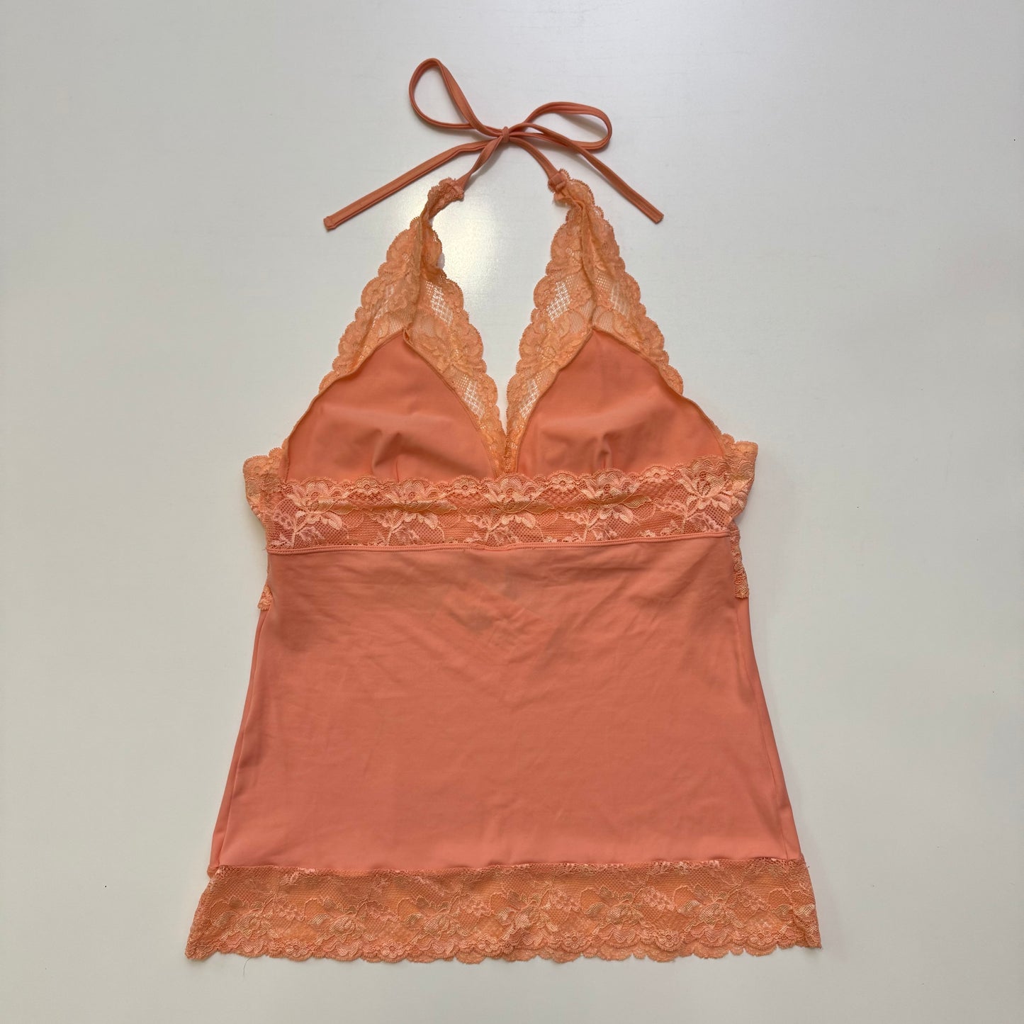 Coral Lace Bust Halter