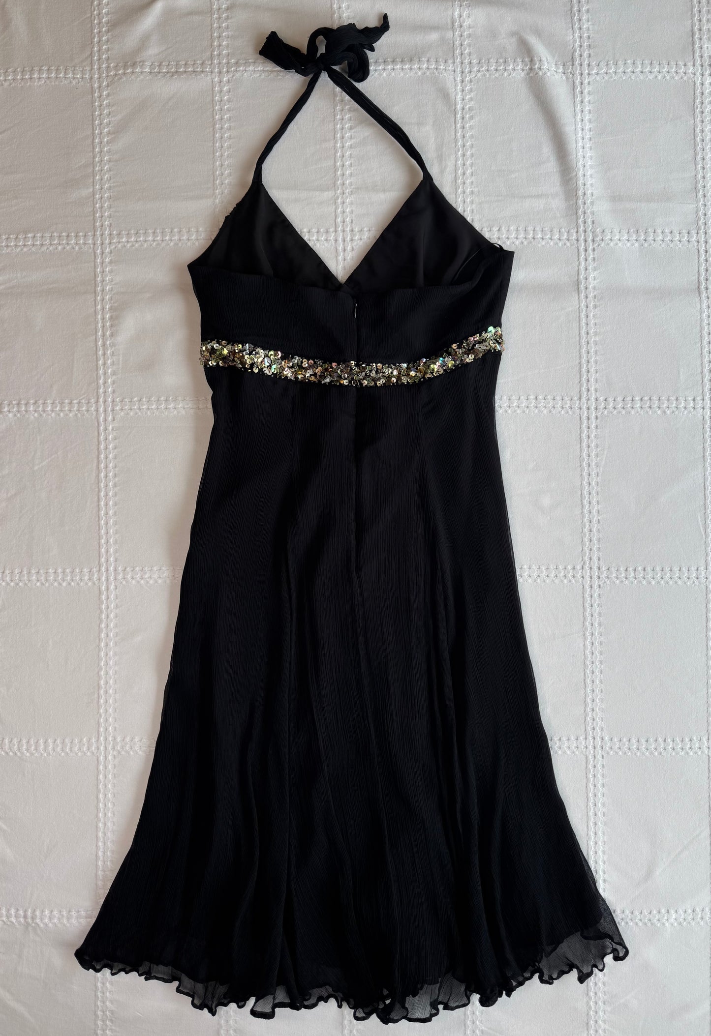 Silk Babydoll Halter Midi Dress