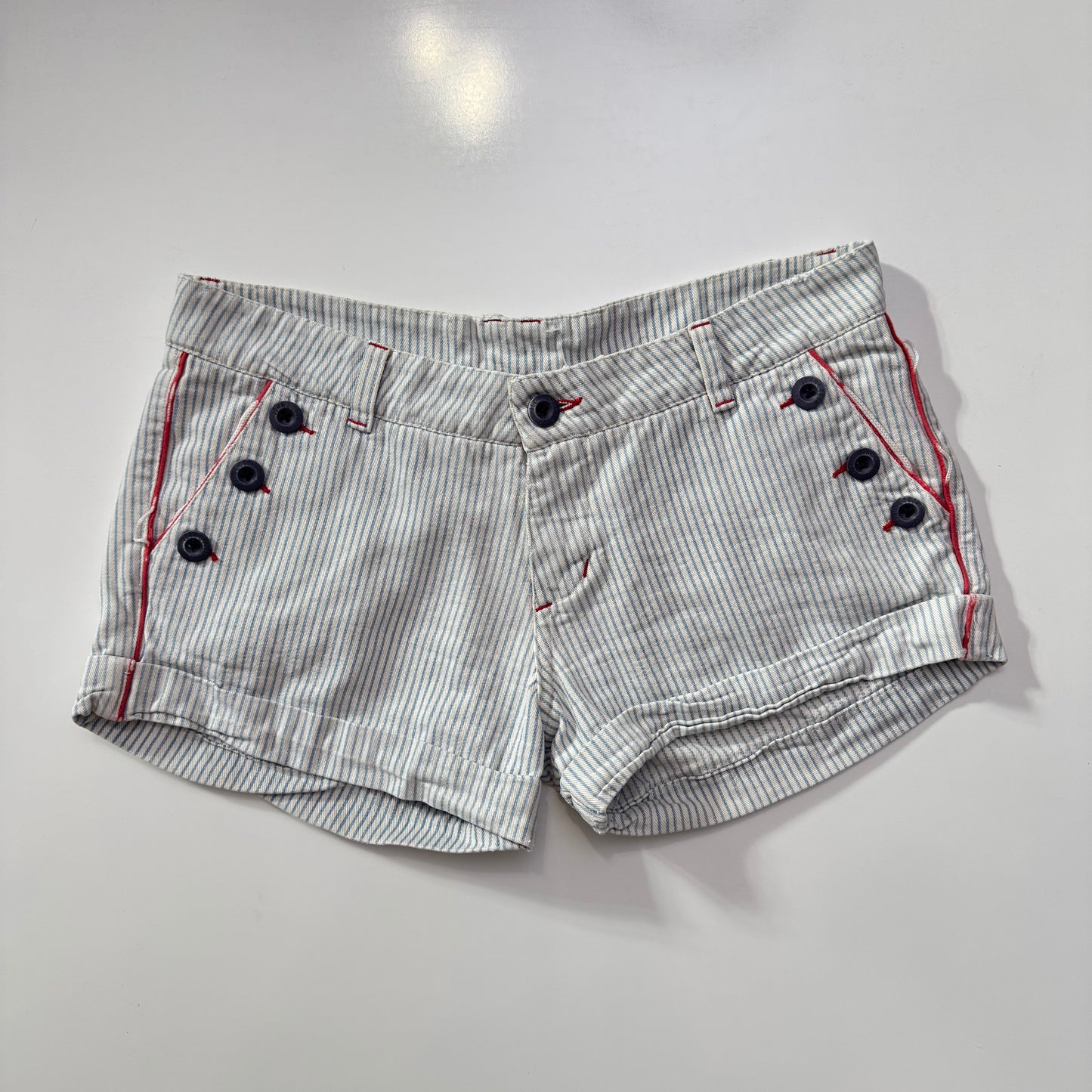 Pinstripe Mini Shorts
