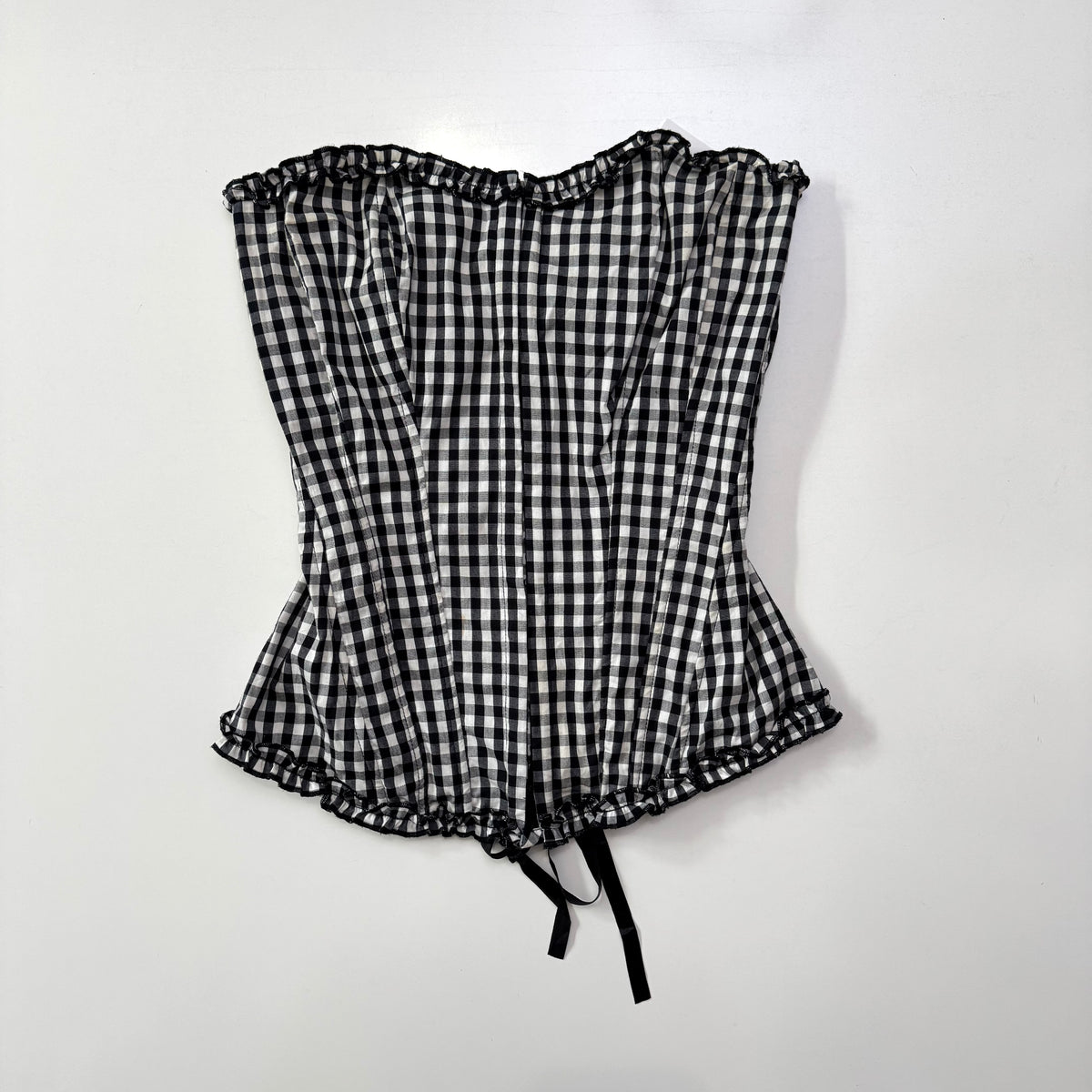 Gingham Corset Top