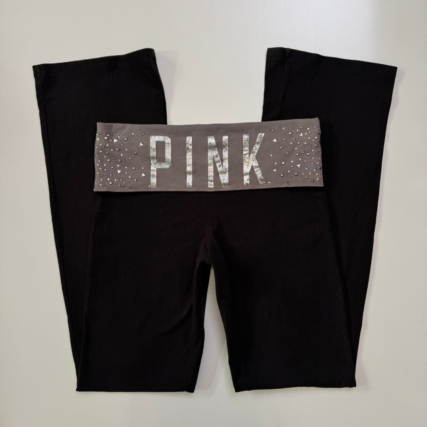 PINK Fold Over Flared Leggings