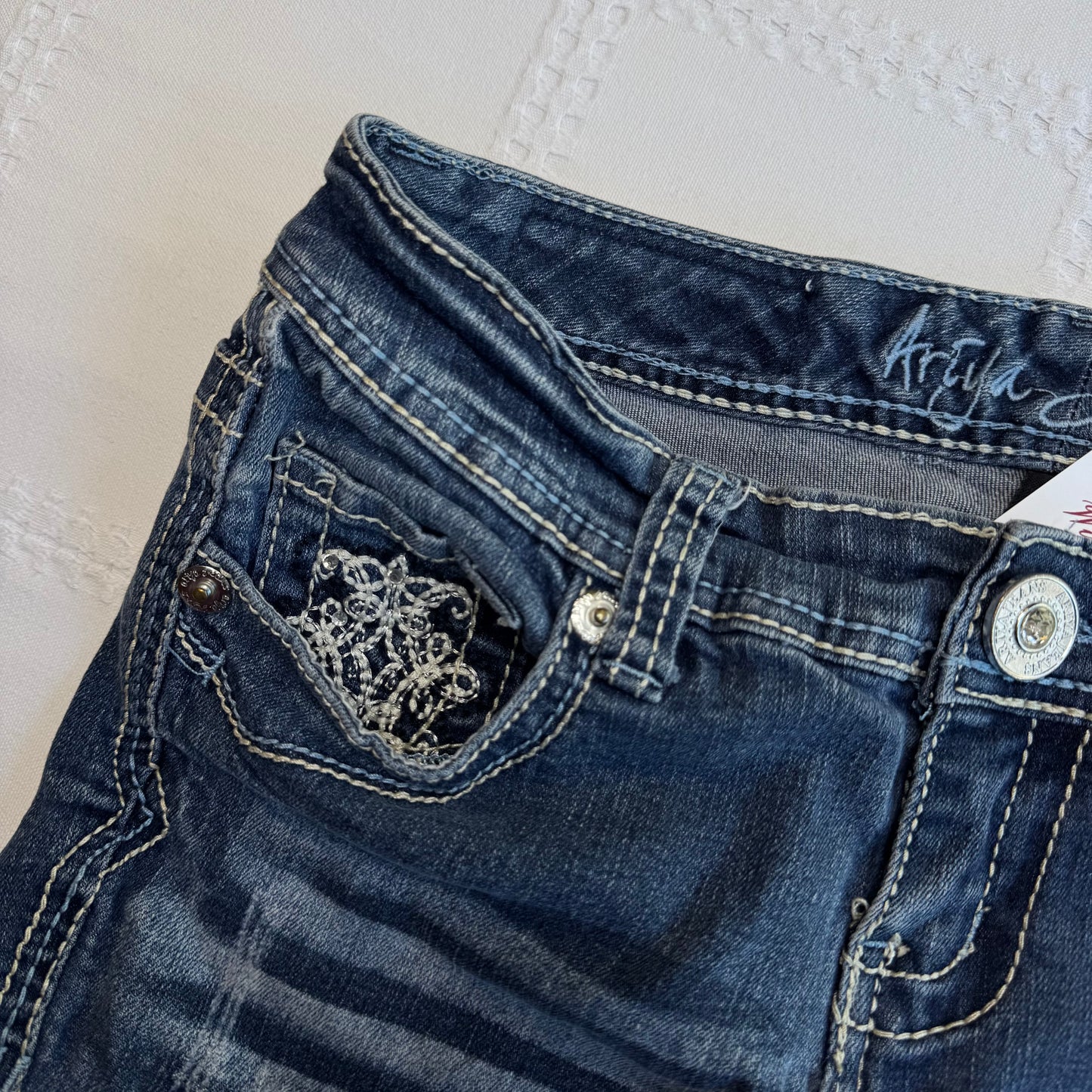 Low Rise Denim Micro Mini