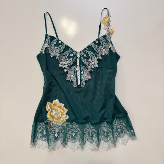 Green Floral Lace Cami