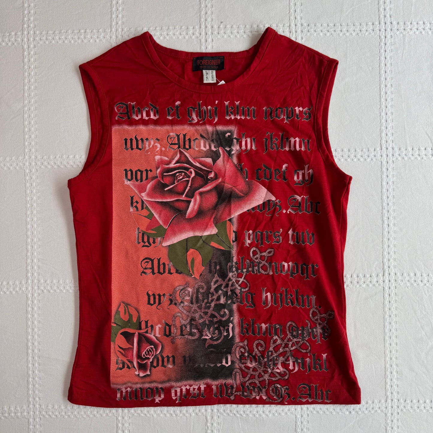 Red Graphic Print Tank