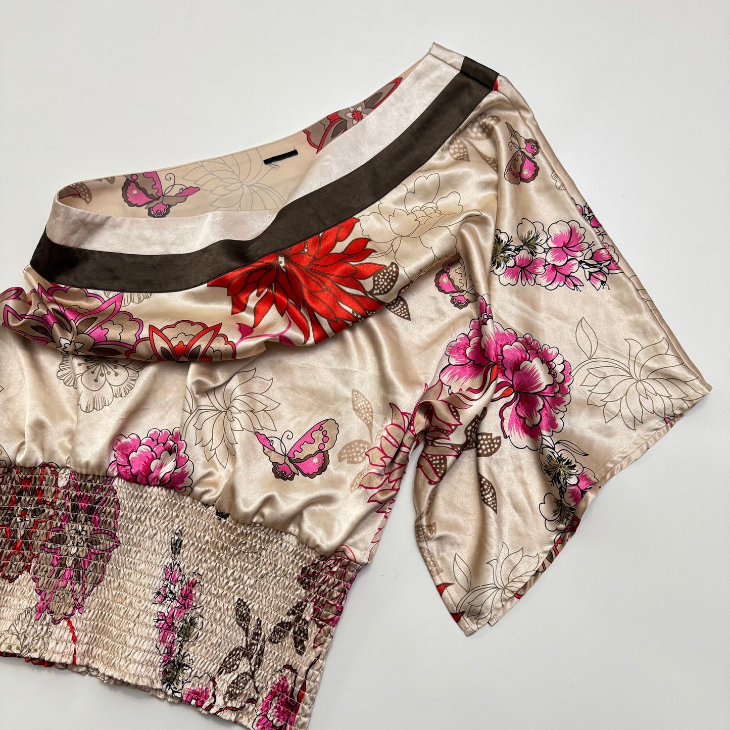 One Shoulder Floral Top