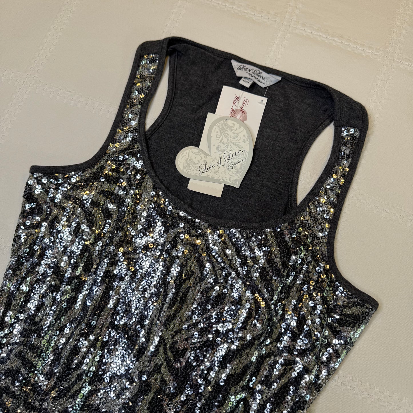 Sequin Tiger Print Tank
