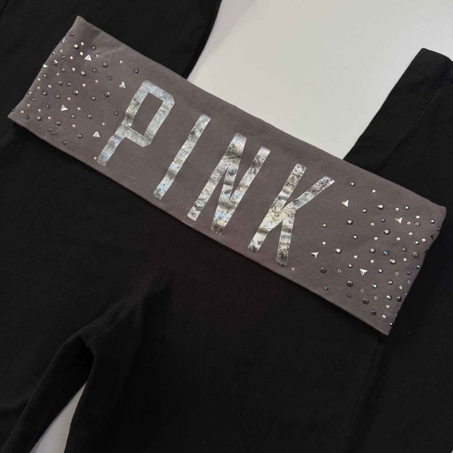 PINK Fold Over Flared Leggings