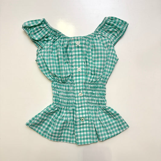 Gingham Milkmaid Top