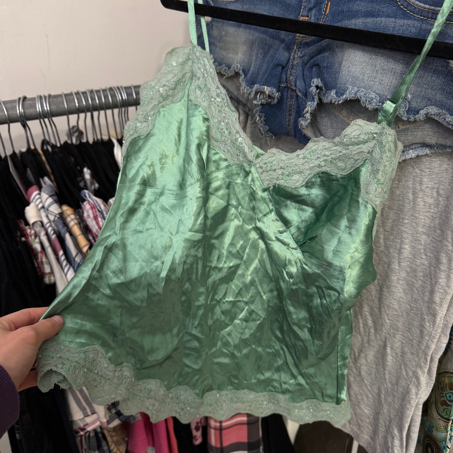 Green Babydoll Cami