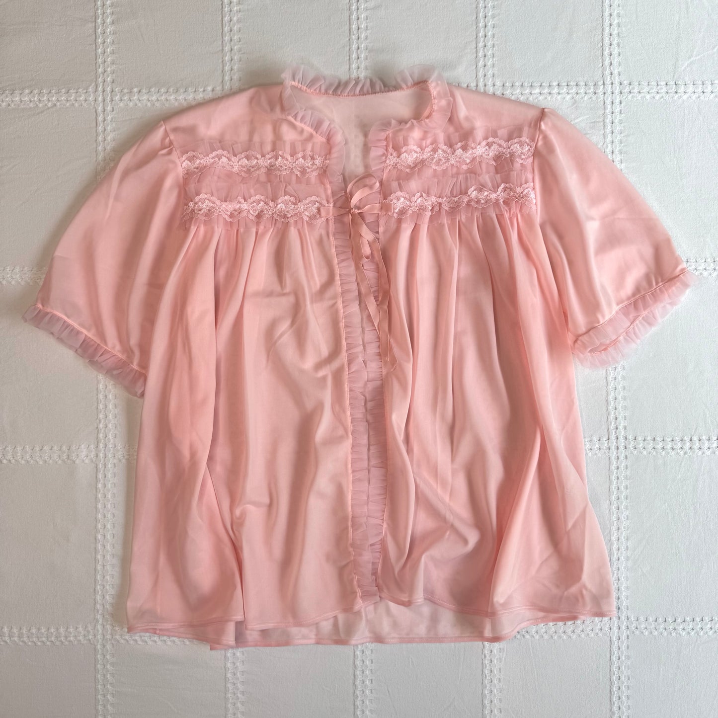 Pink Ruffle Blouse