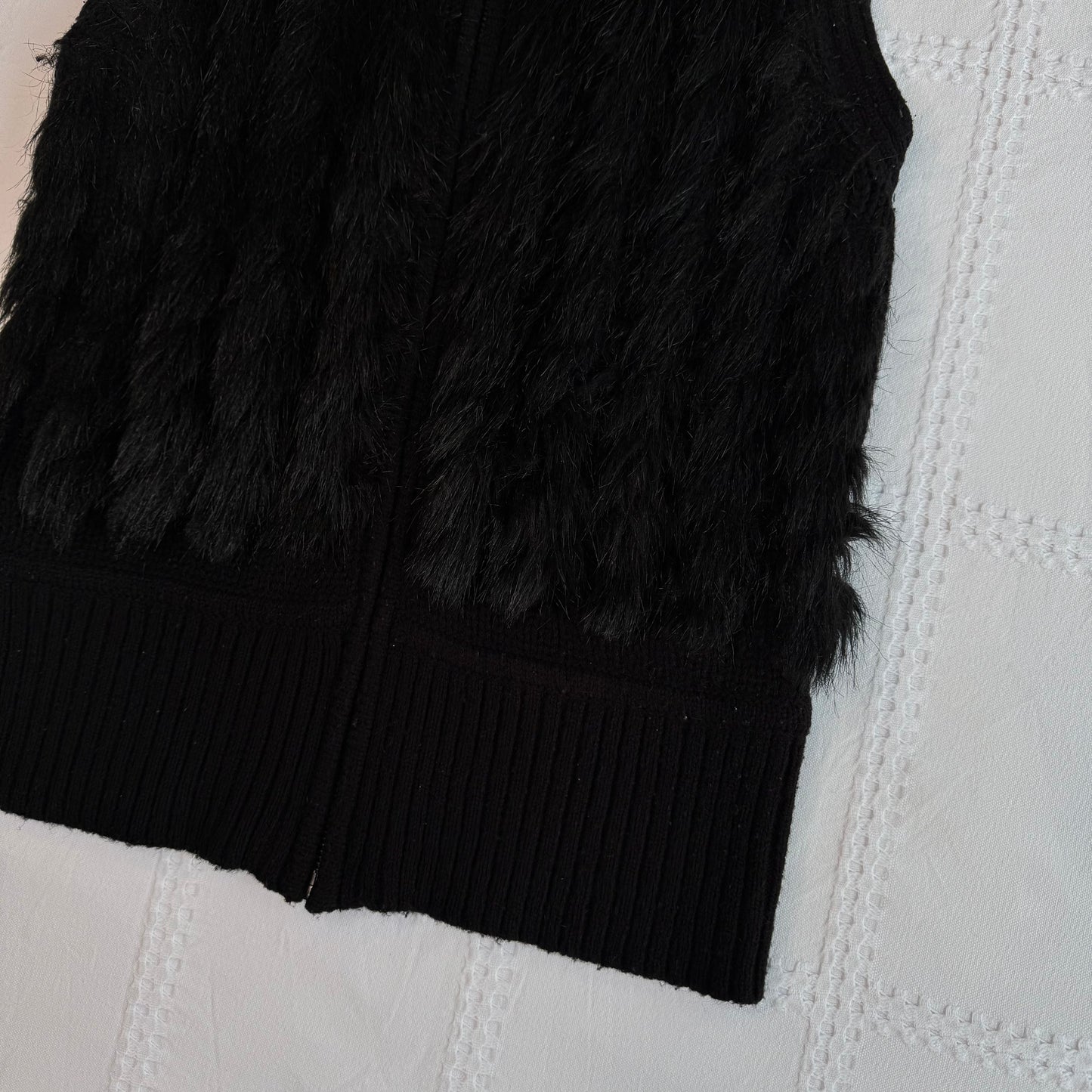 Black Fur Vest