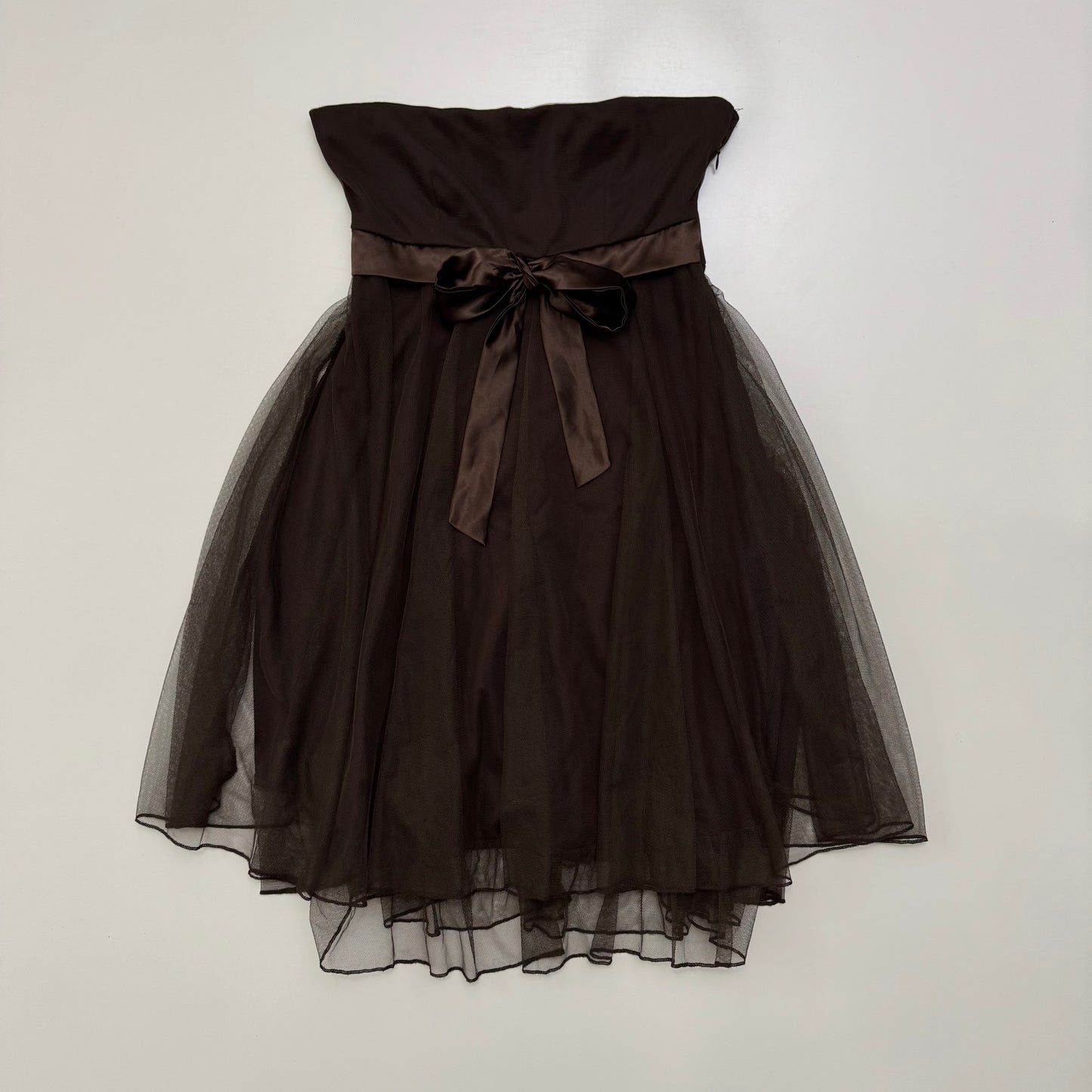 Brown Babydoll Mini Dress