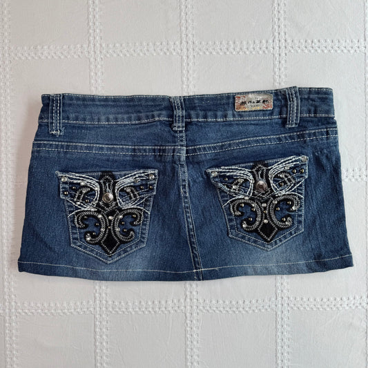 Denim Micro Mini Skirt