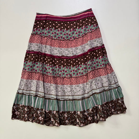 Patterned Midi Skirt