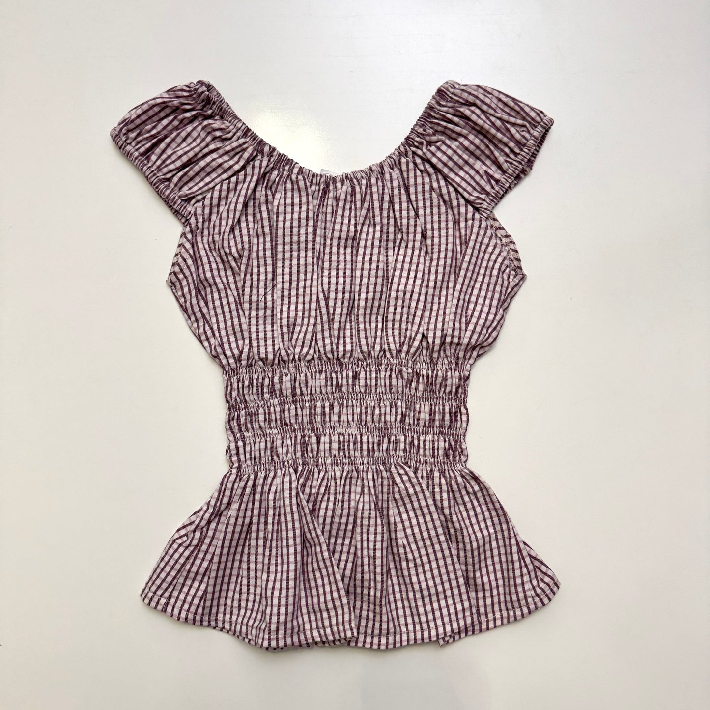 Gingham Milkmaid Top