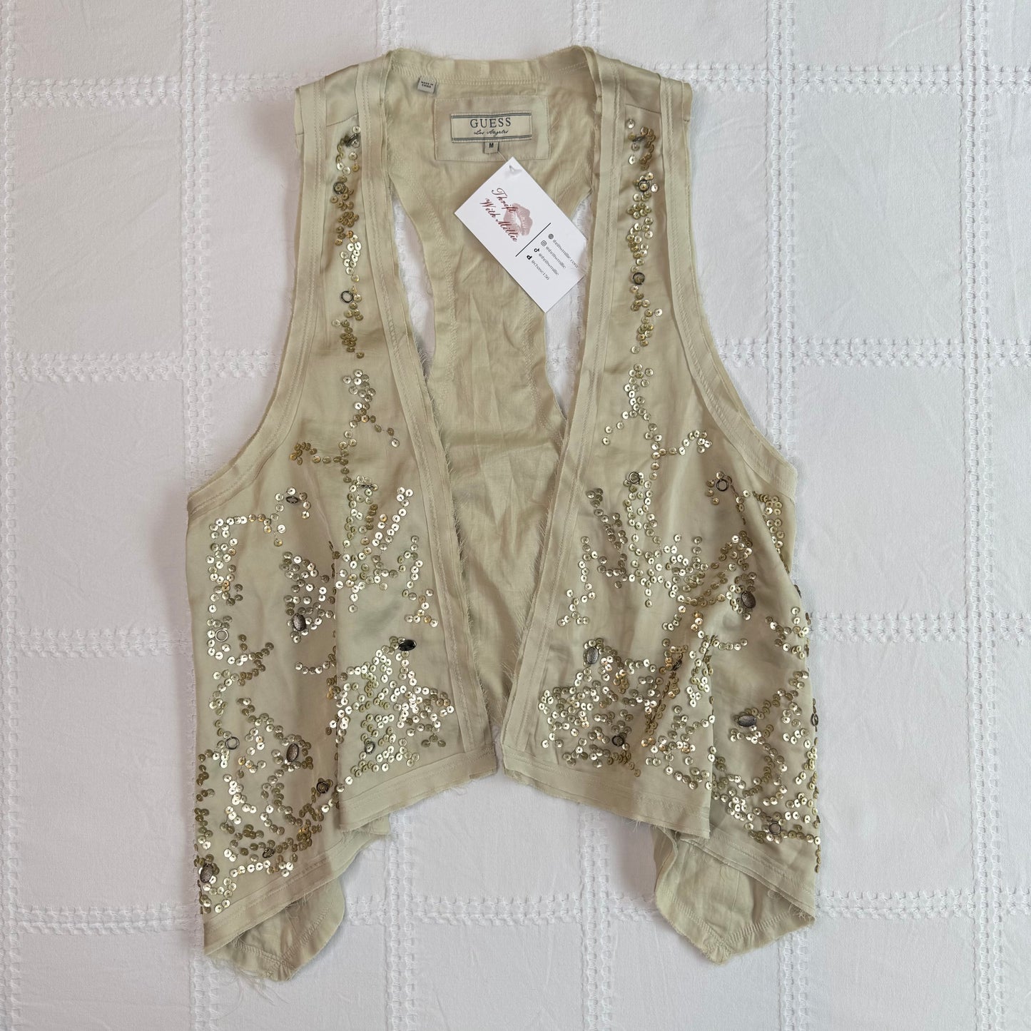 Guess Gold Sequin Vest