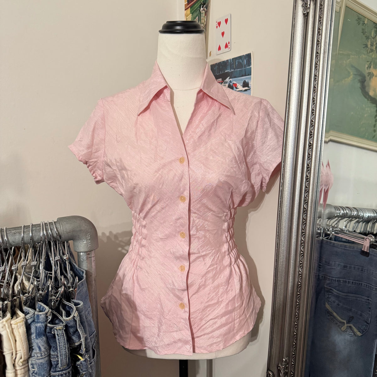 Pink Cinched Shirt
