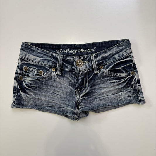 Low Rise Denim Mini Shorts