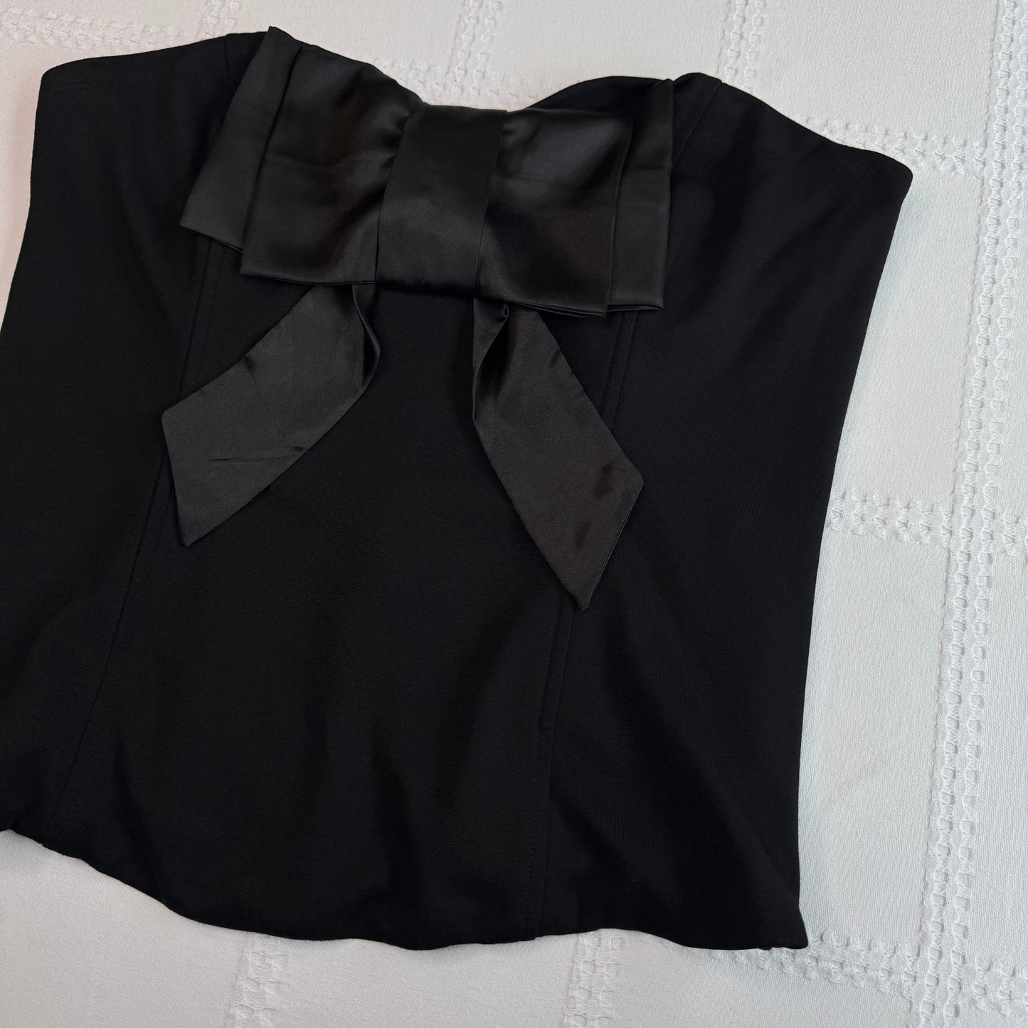 Black Bow Corset Top