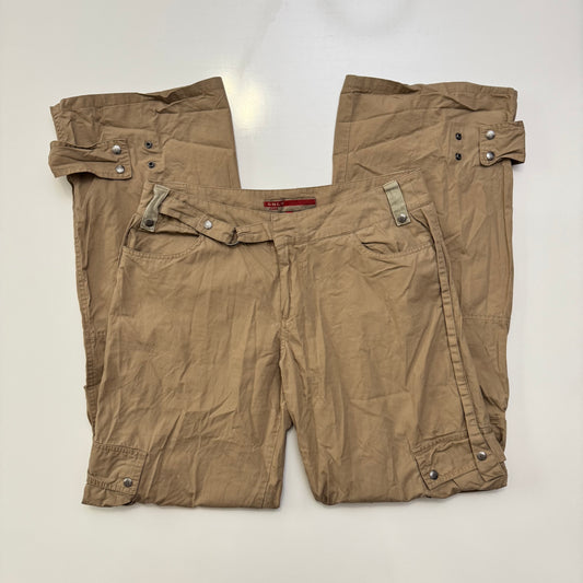 Tan Cargo Flare Pants