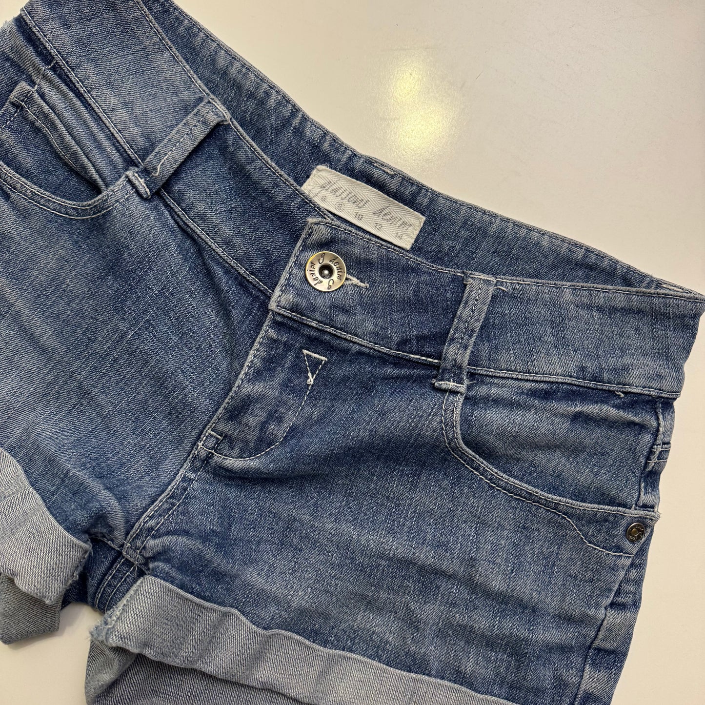 Low Rise Denim Shorts