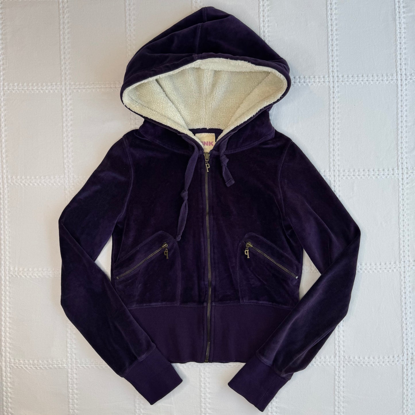 Purple Velour Zip Up