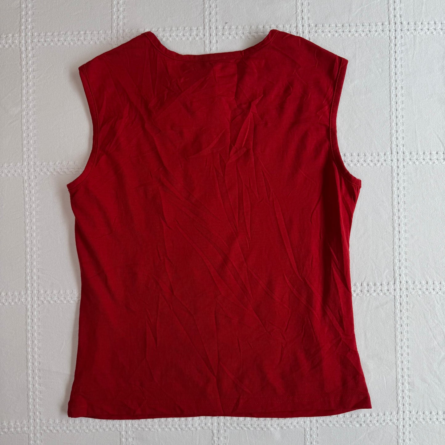 Red Graphic Print Tank