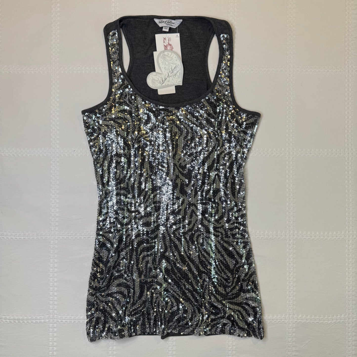 Sequin Tiger Print Tank