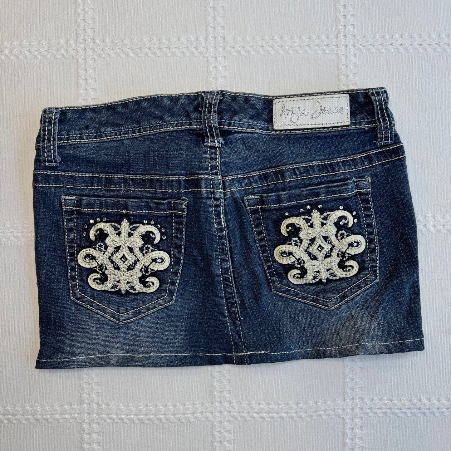 Low Rise Denim Micro Mini