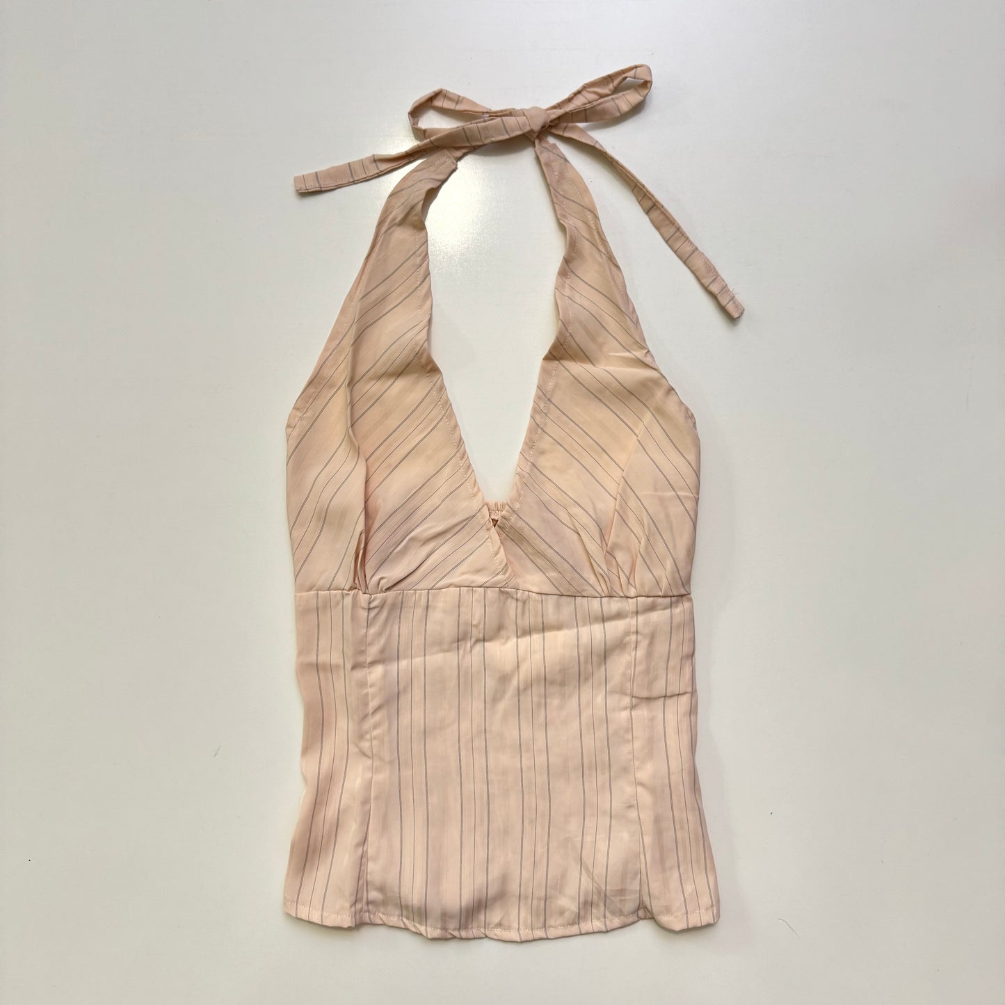 Striped Babydoll Halter Top