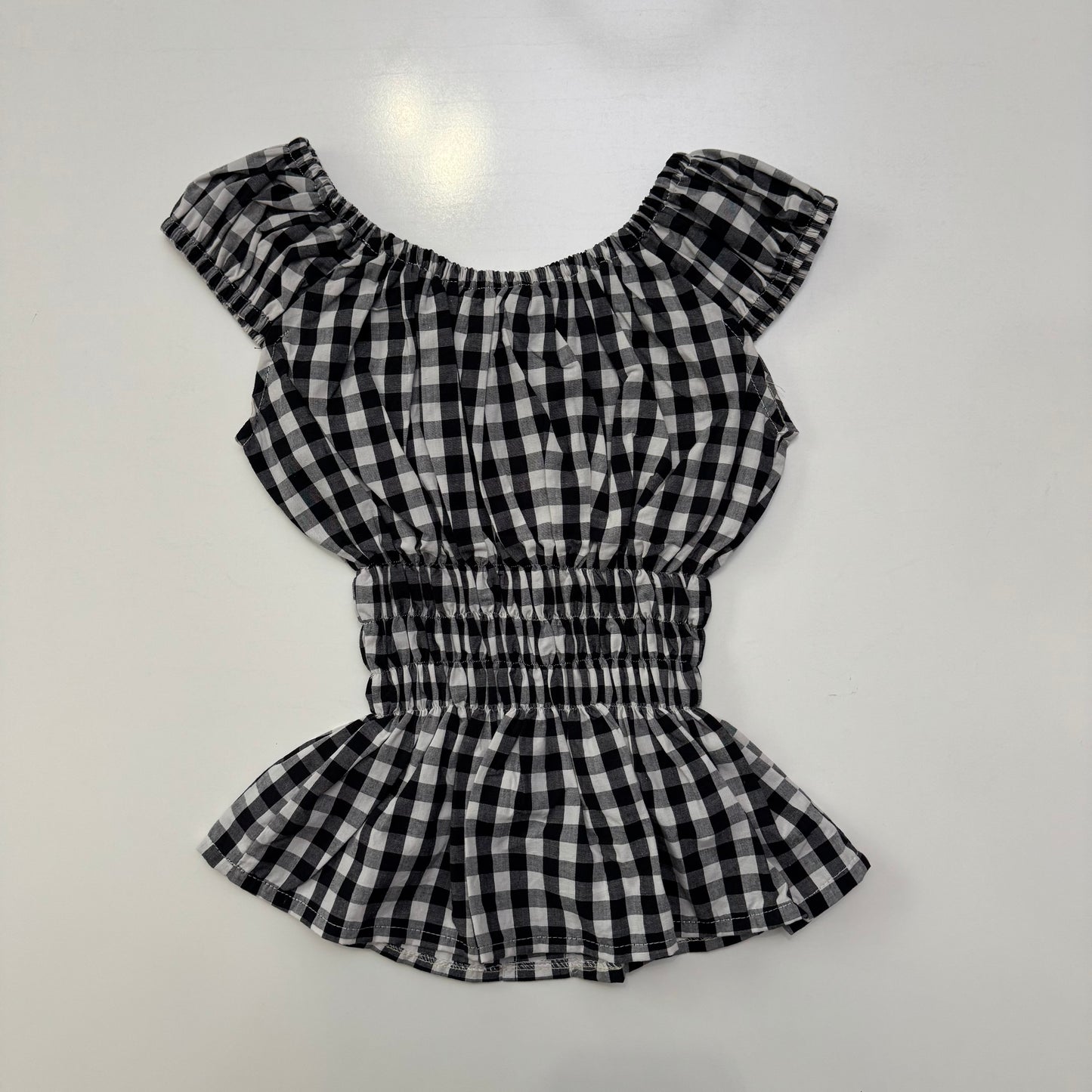 Gingham Milkmaid Top