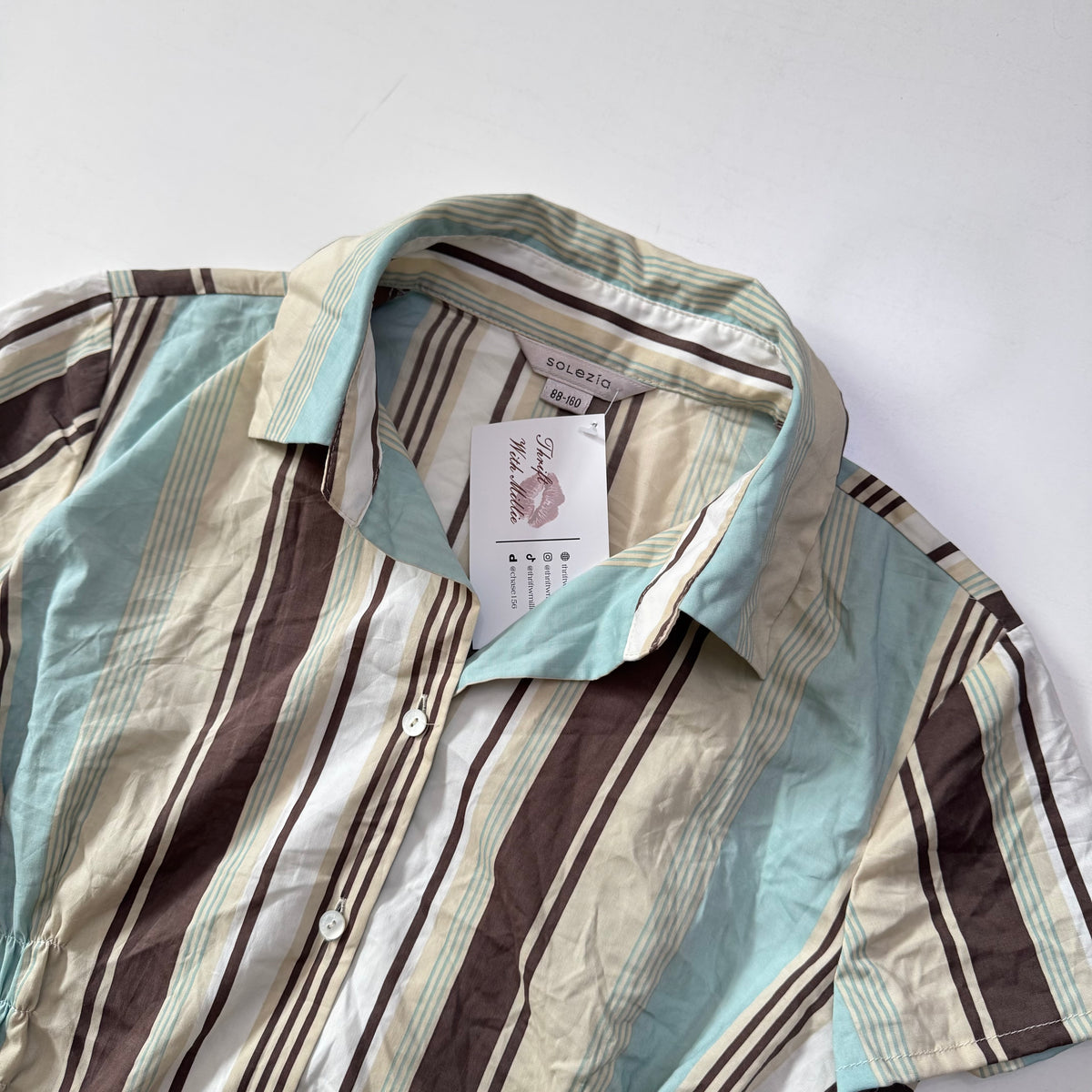Stripy Cinched Blouse