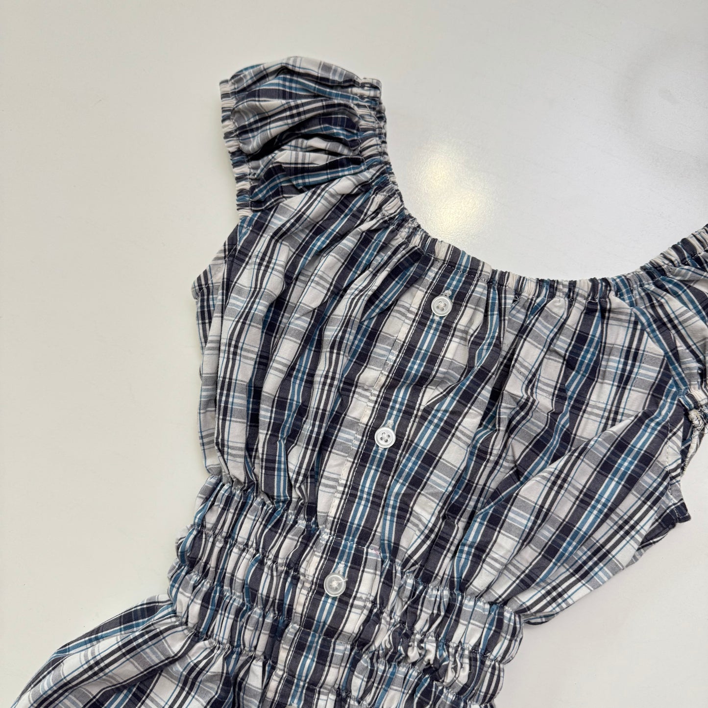 Plaid Milkmaid Top