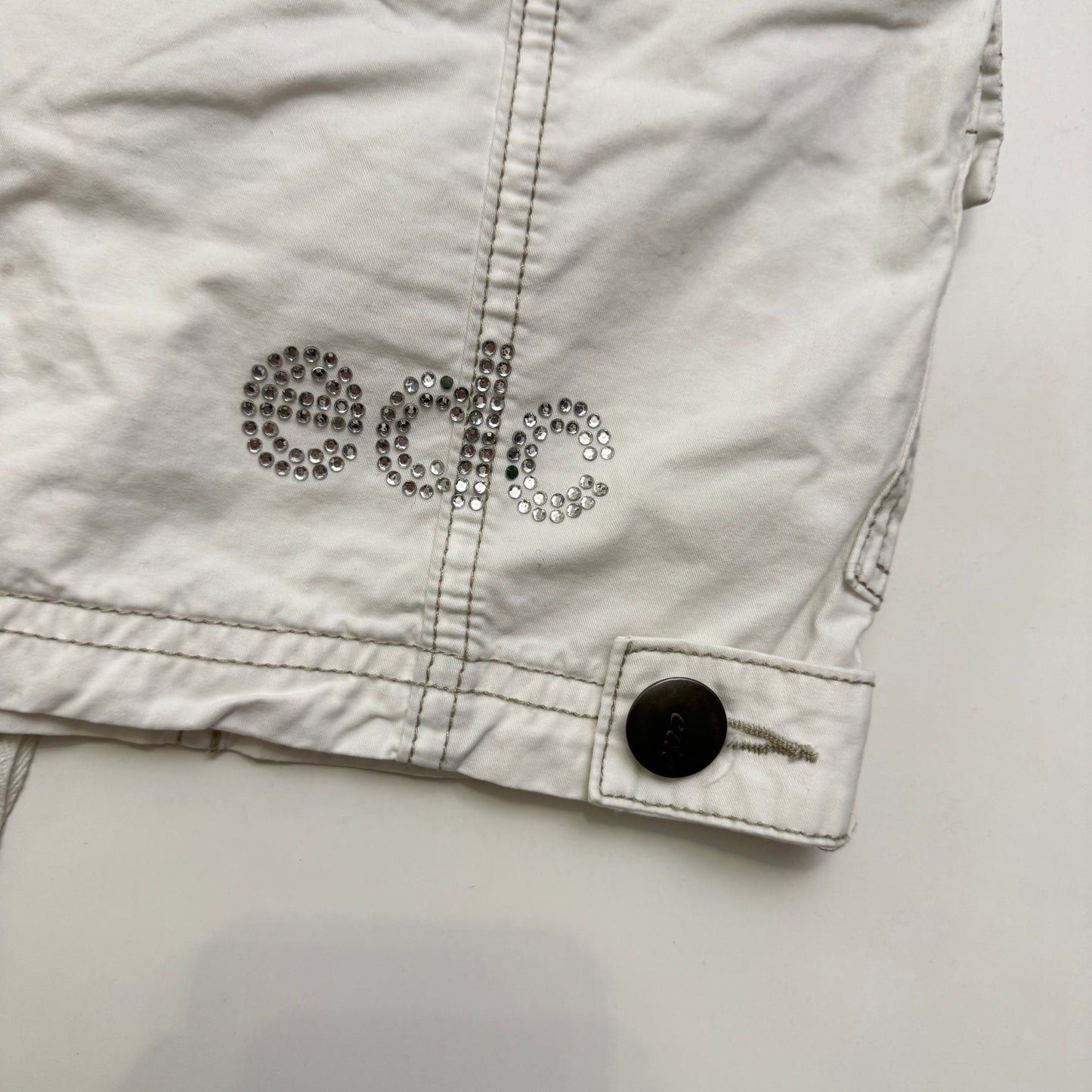 White Cargo Mini Skirt