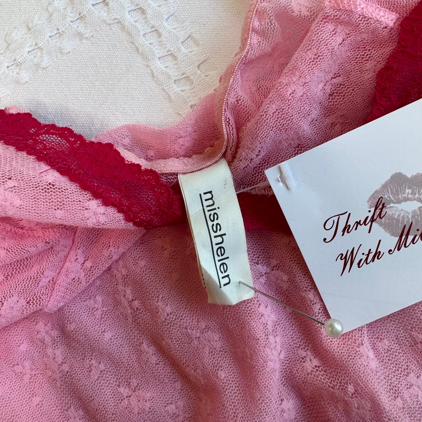 Pink Lace Babydoll Cami