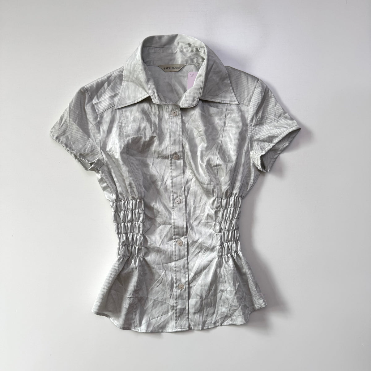 Silver Cinched Blouse
