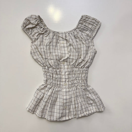 Plaid Milkmaid Top