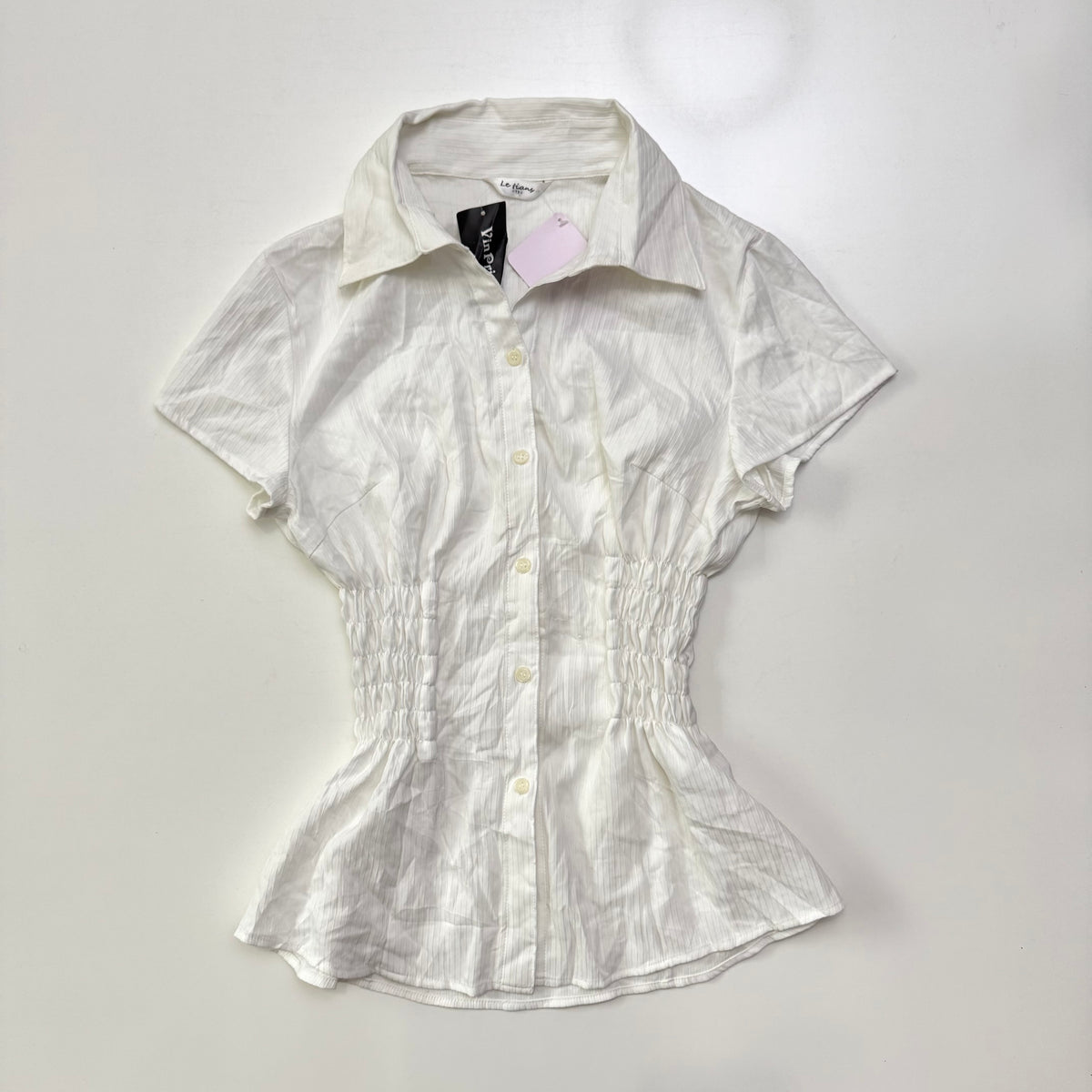 White Cinched Shirt