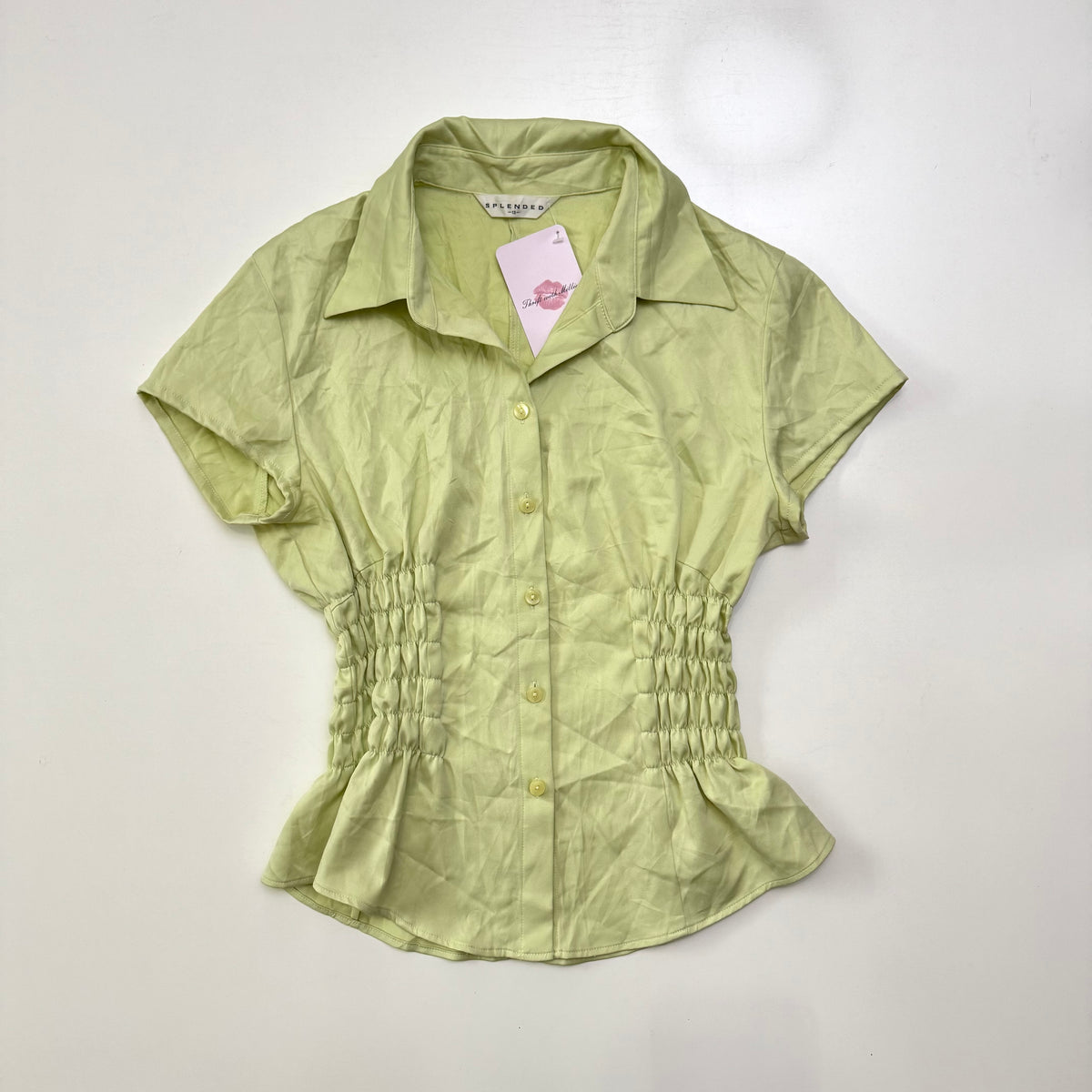 Green Cinched Shirt