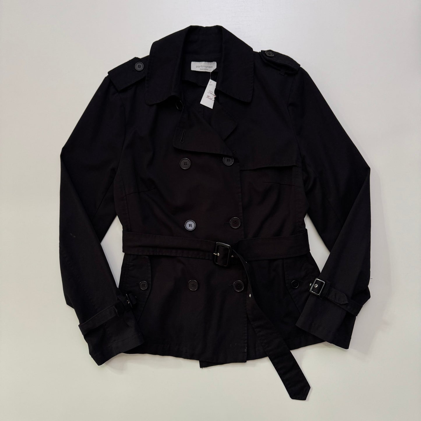 Short Black Trench Coat