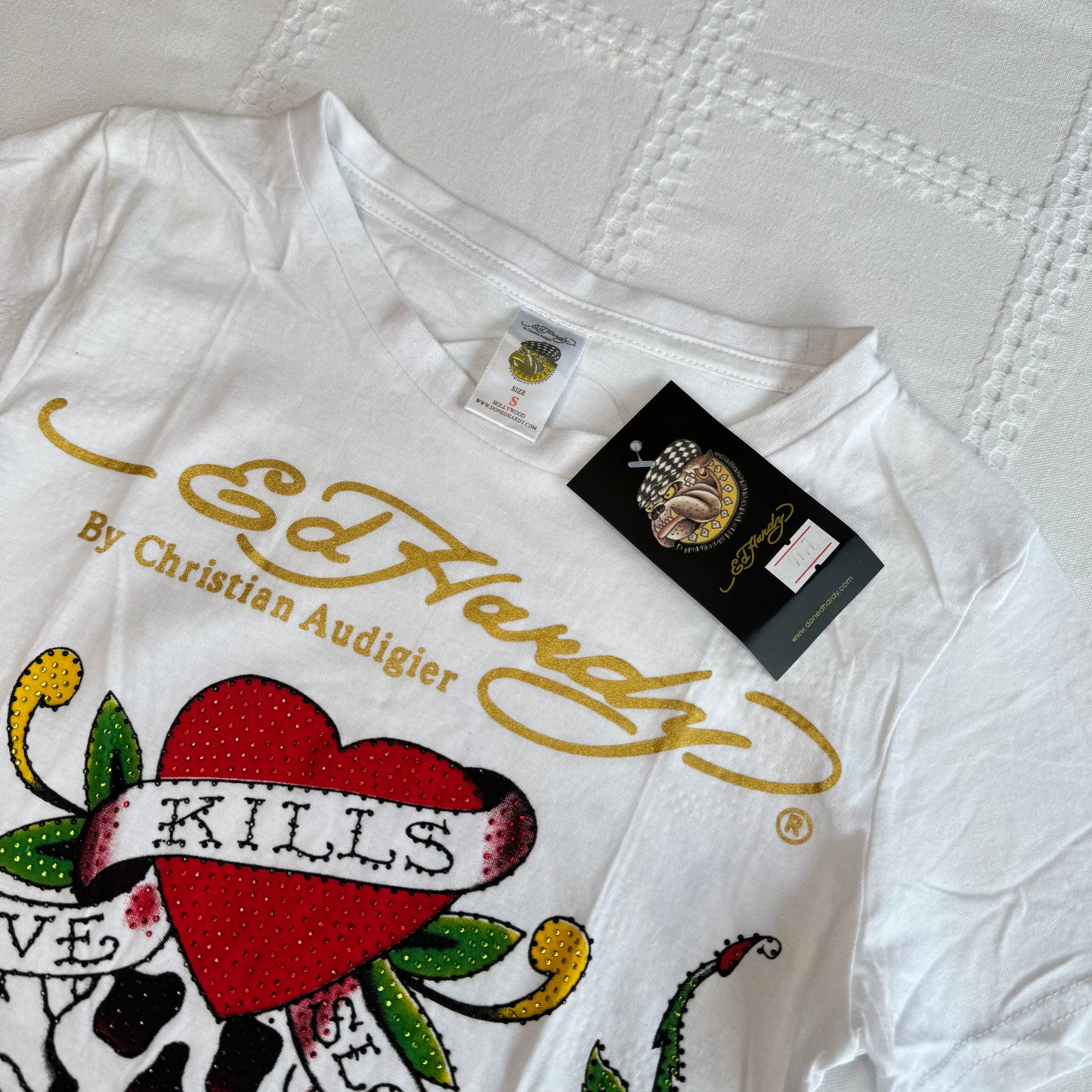 Ed Hardy Diamanté Graphic Tee