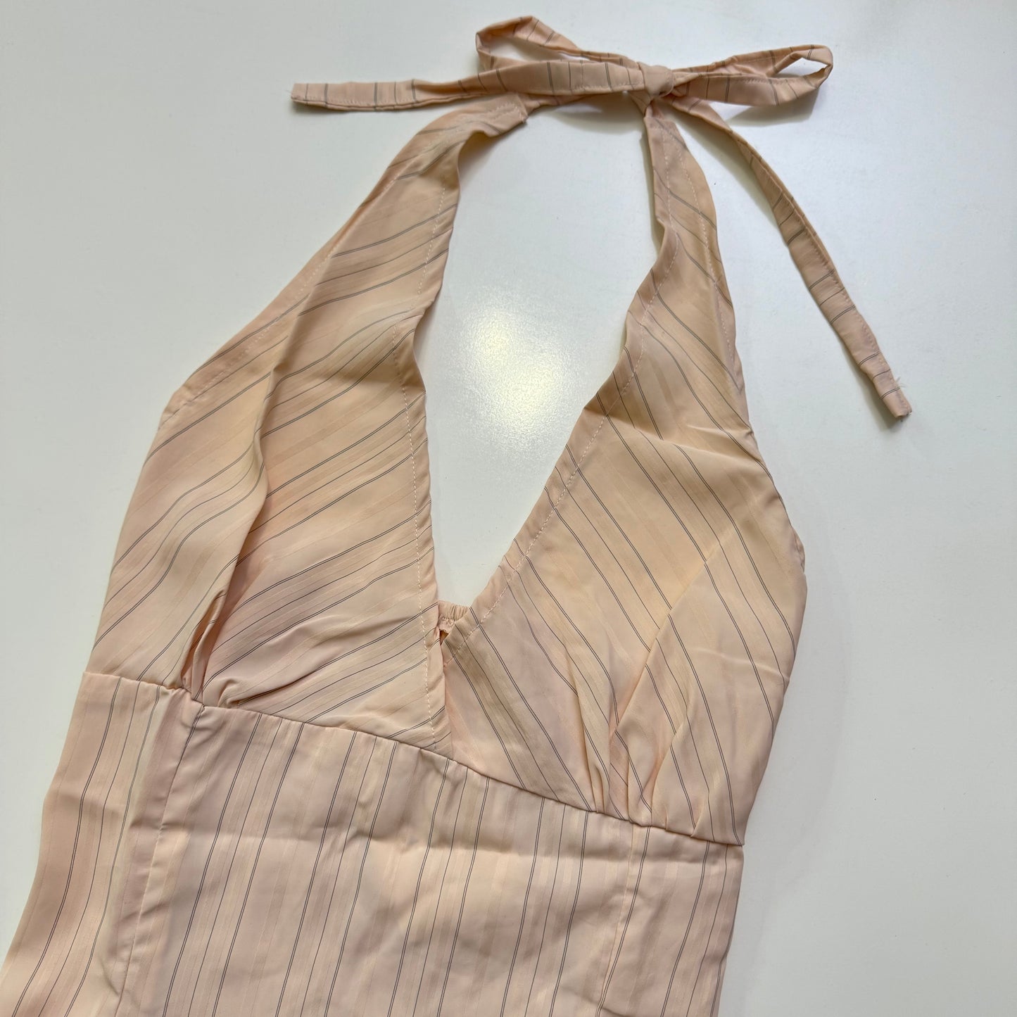 Striped Babydoll Halter Top