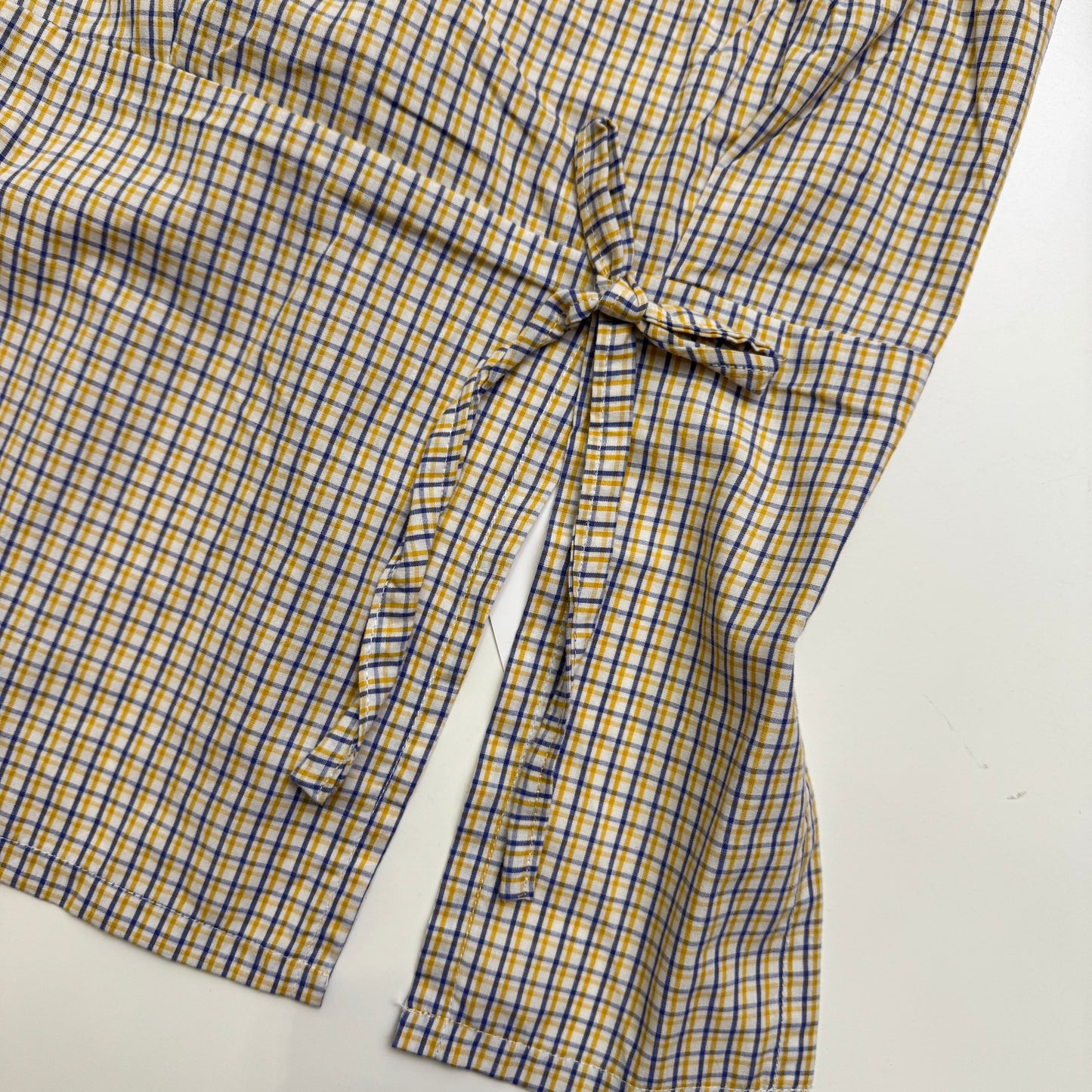 Plaid Tie Back Top