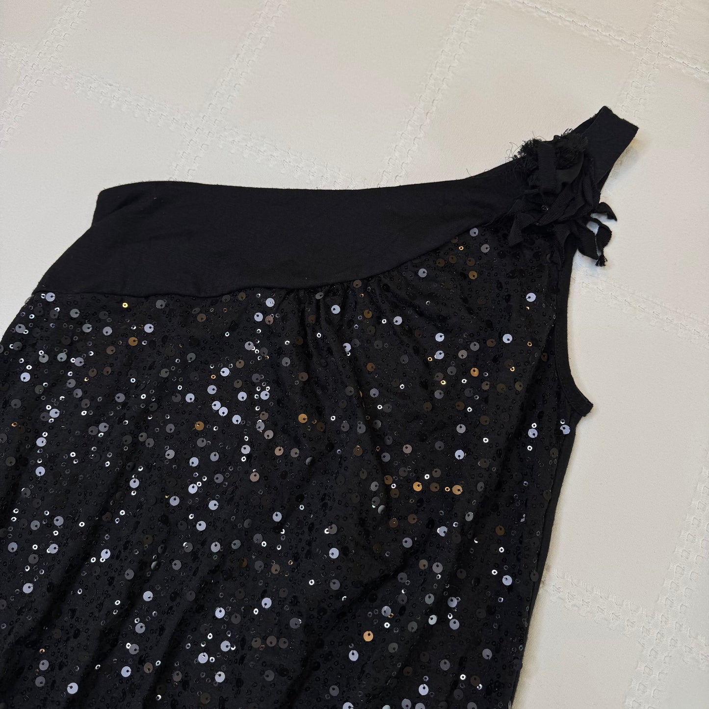 One Shoulder Sequin Top