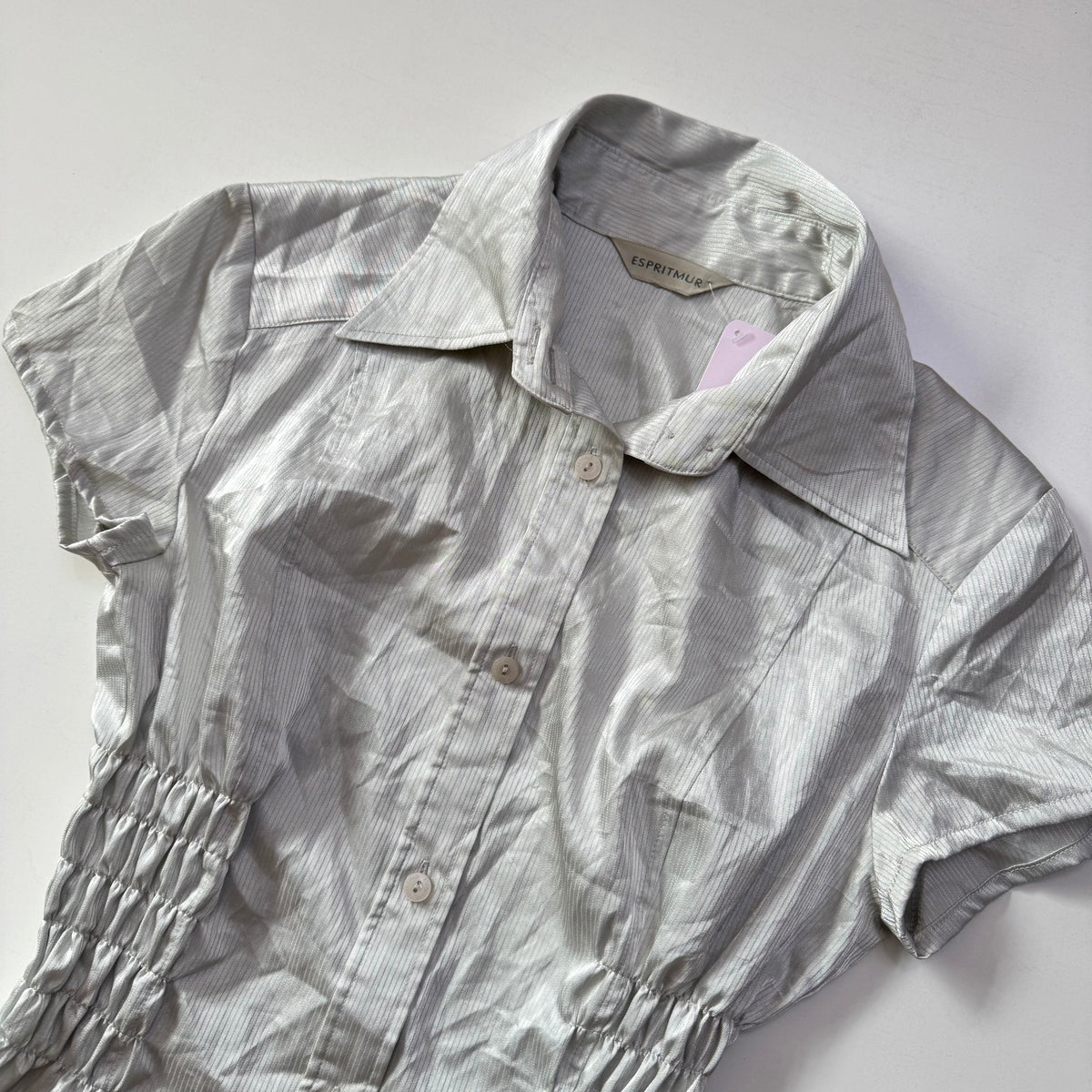 Silver Cinched Blouse
