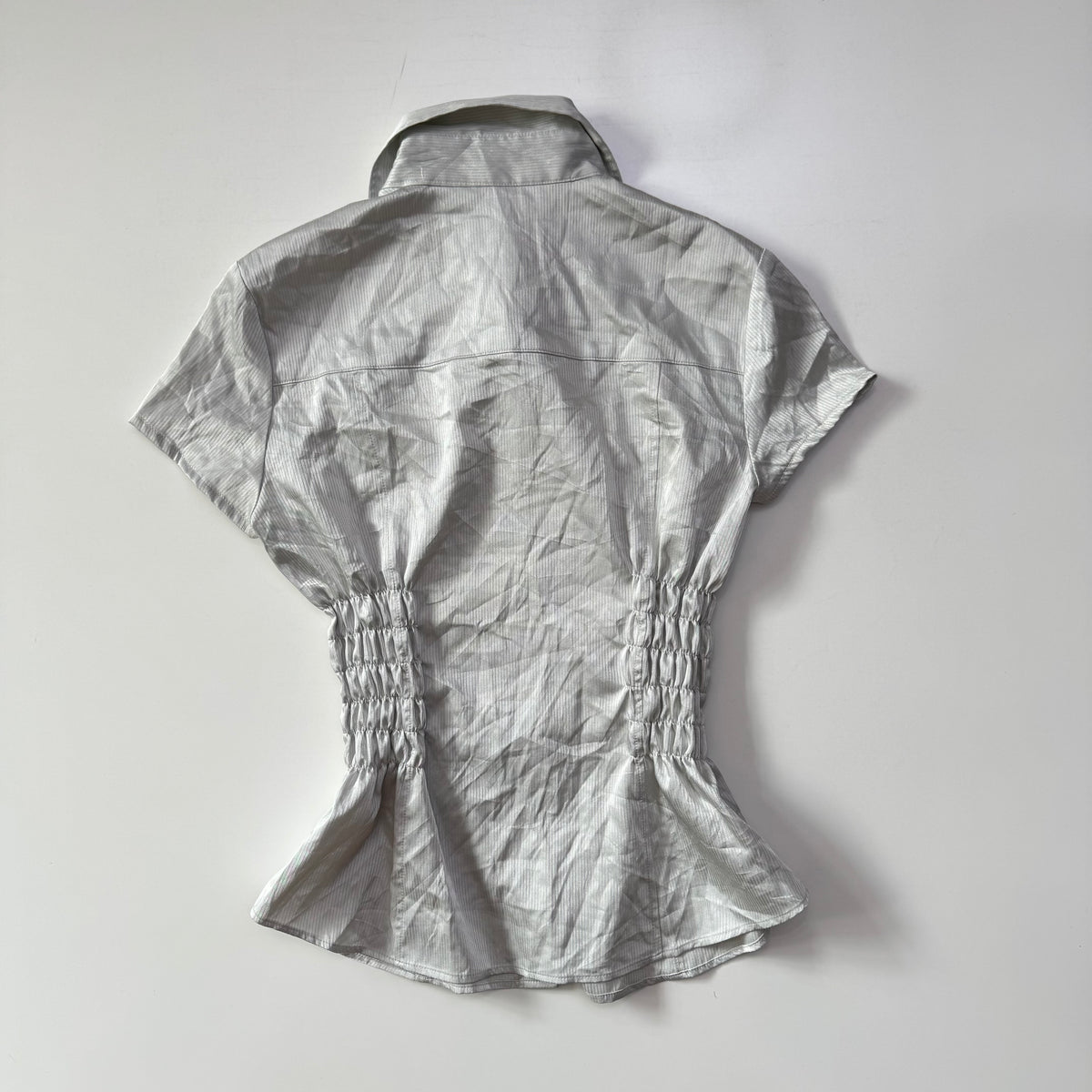 Silver Cinched Blouse