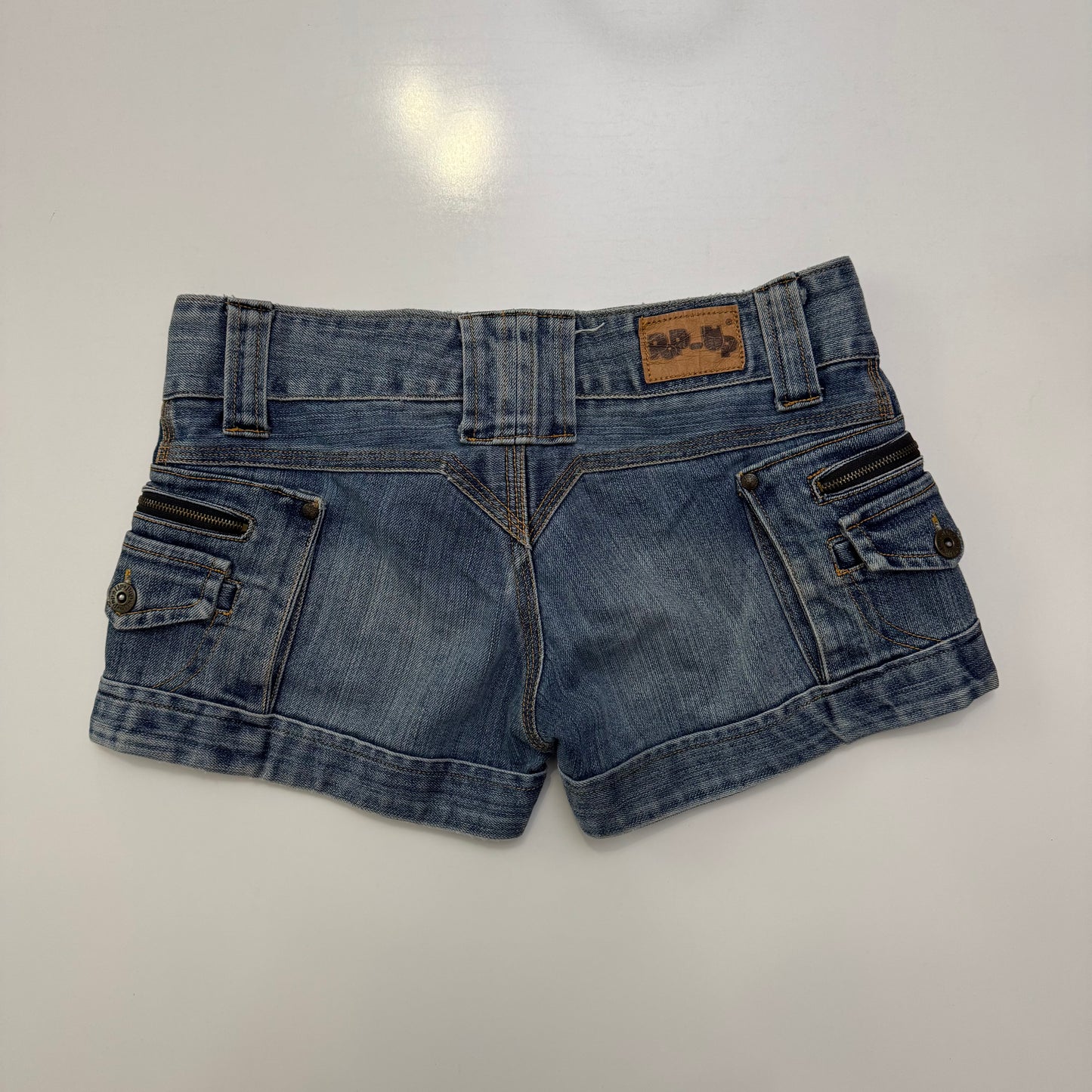 Denim Cargo Mini Shorts