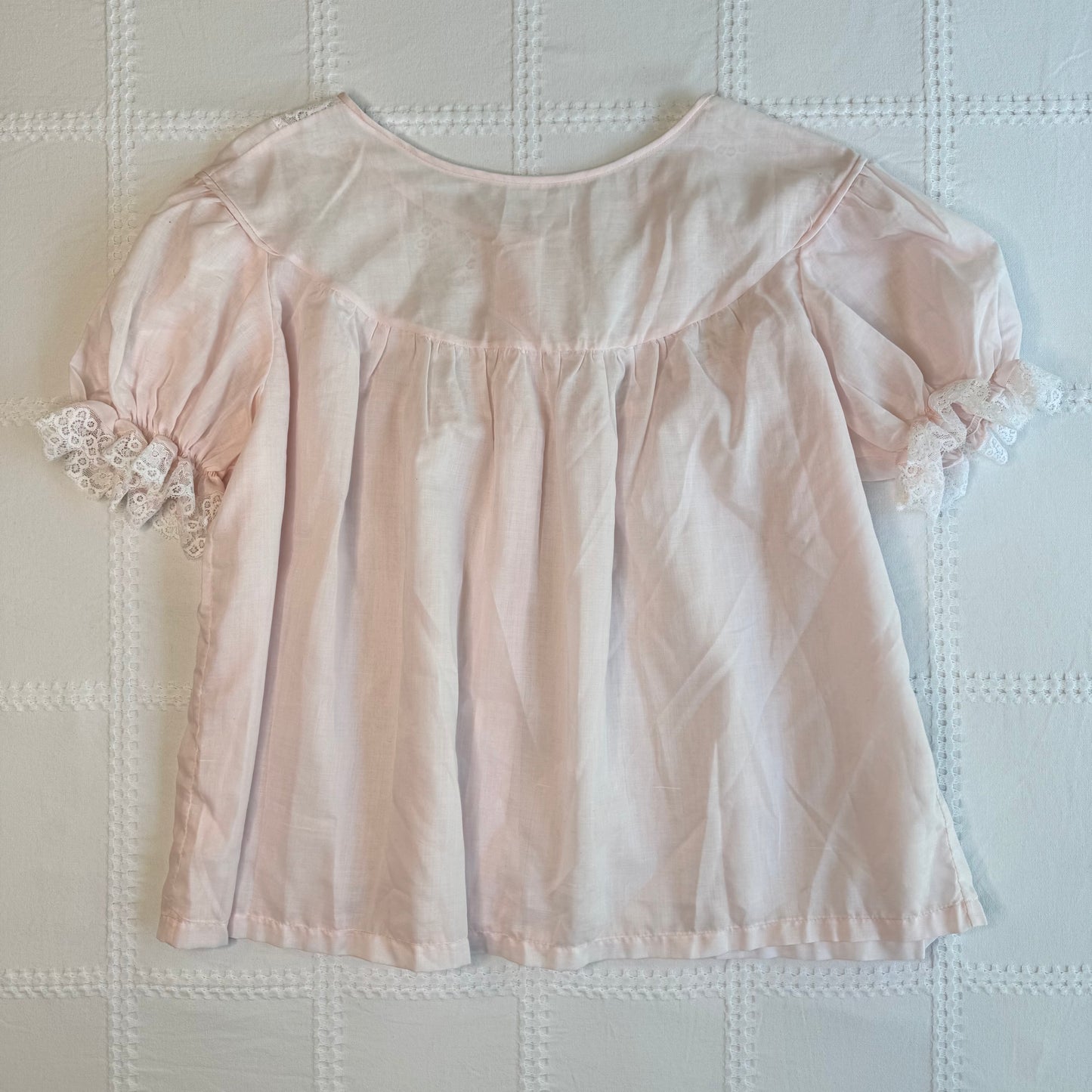Dainty Pink Puff Sleeve Blouse